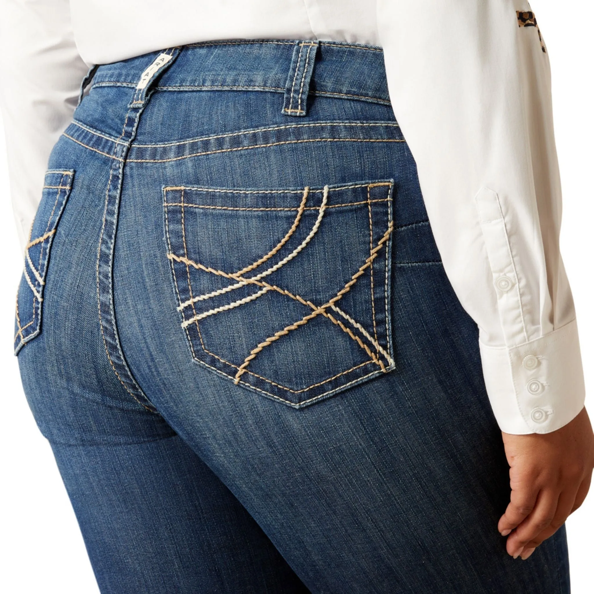 Ariat Womens REAL Mid Rise Straight Leg Everlee Jeans