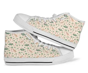 Beige Dinos - Dinosaur High Top Shoes