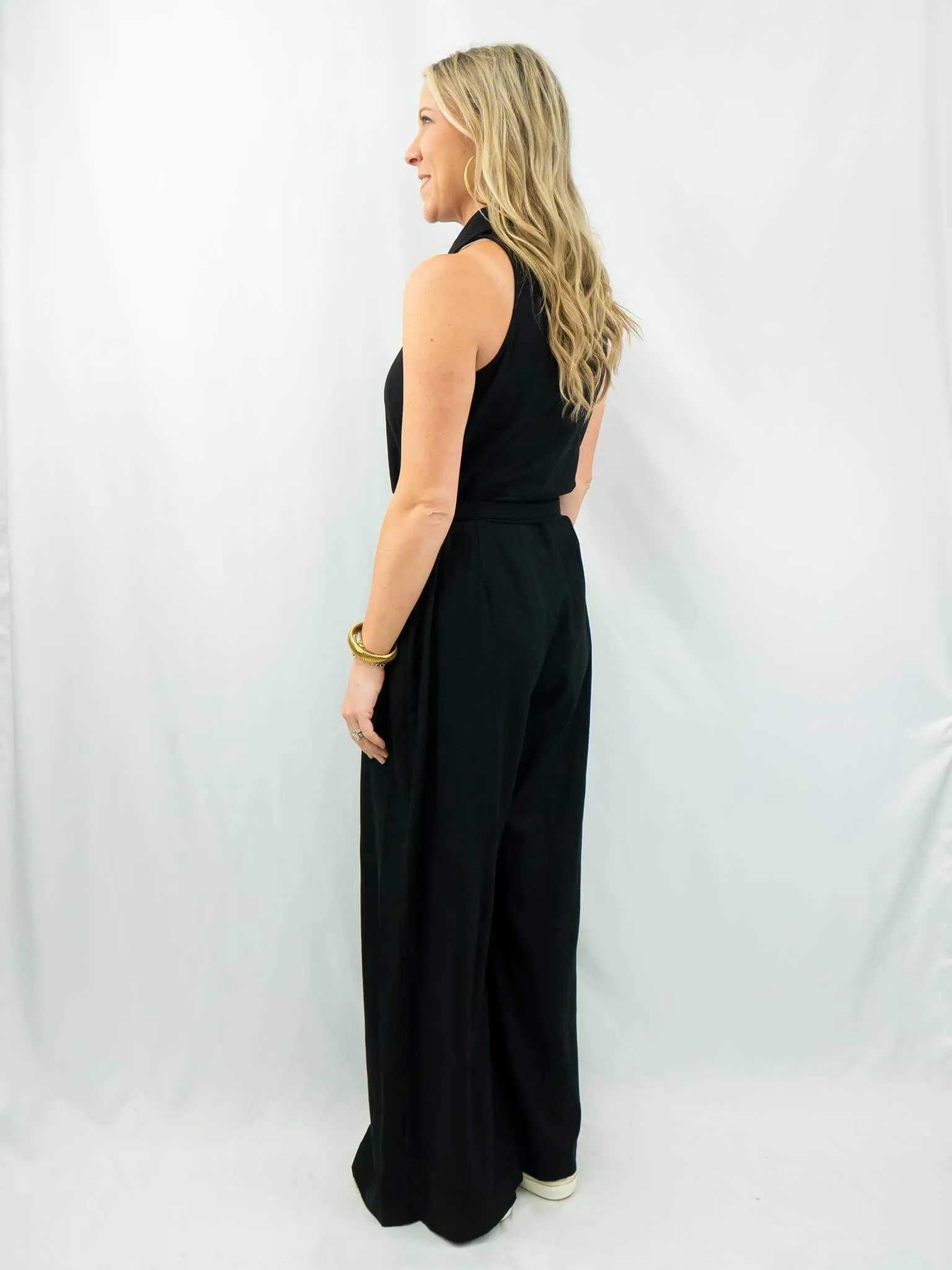 Black Linen Jumpsuit