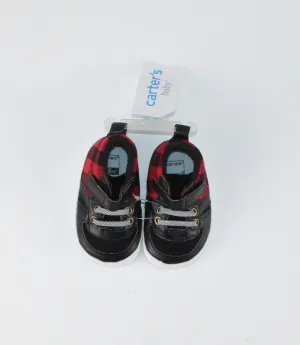 CARTERS PLAID CRIB HIGH TOPS SIZE 3-6M PRE-LOVED