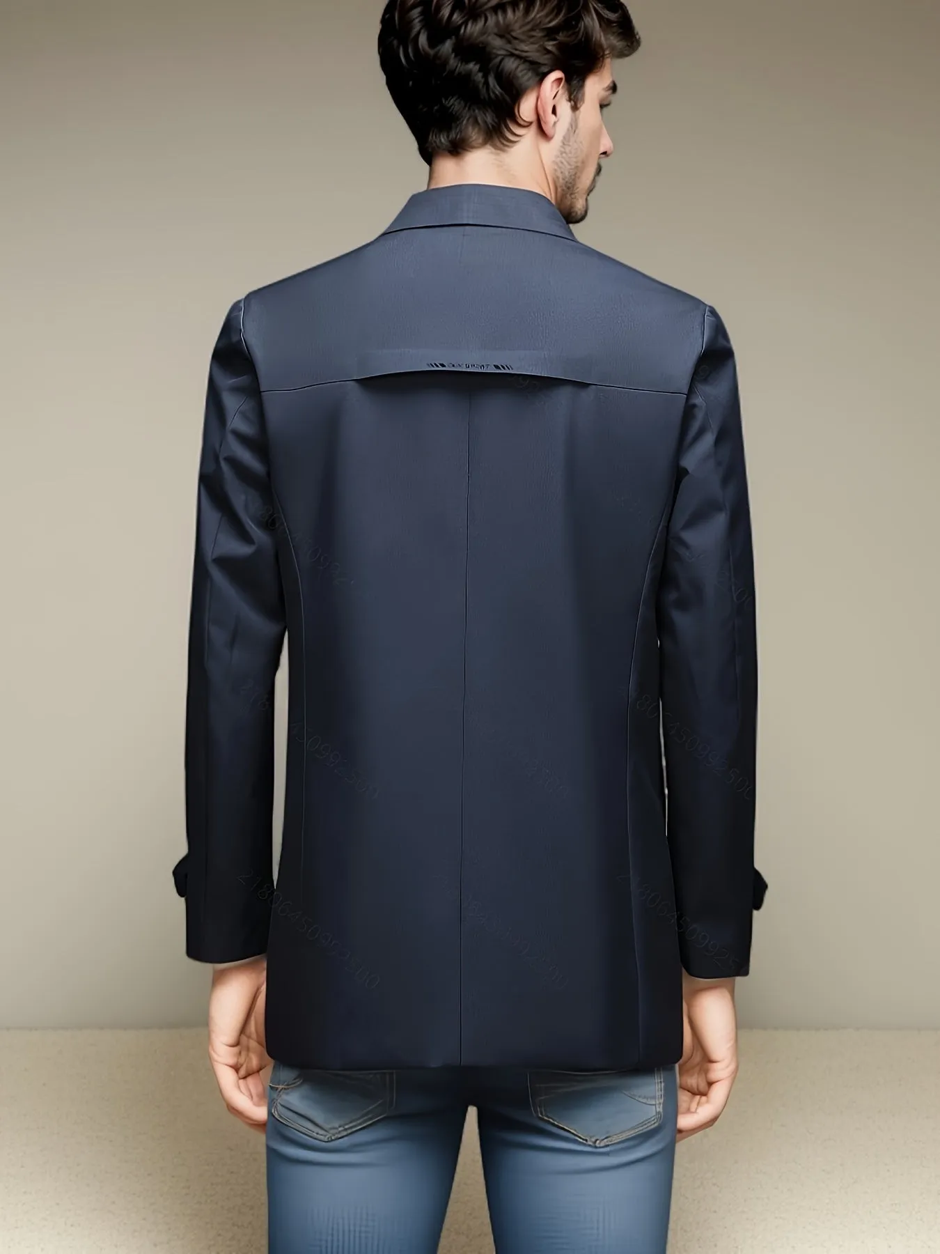 Coatify - Heren Slim Fit Lange Mouw Overhemdjas met Knoopsluiting