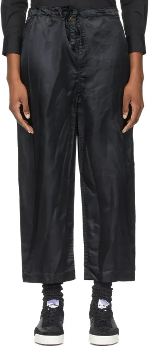 Comme des GarÃ§ons Comme des GarÃ§ons Black Satin Garment-Treated Trousers