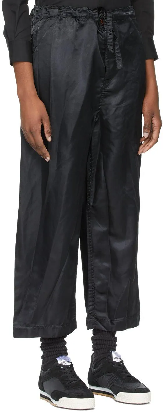 Comme des GarÃ§ons Comme des GarÃ§ons Black Satin Garment-Treated Trousers