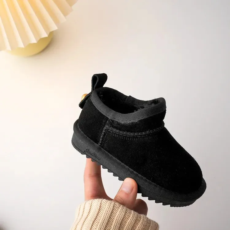 Cozy Toddler Winter Boots with Bow Accent