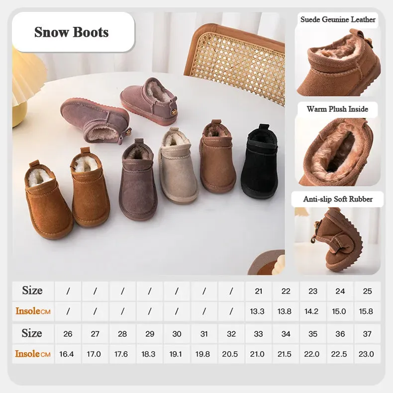 Cozy Toddler Winter Boots with Bow Accent