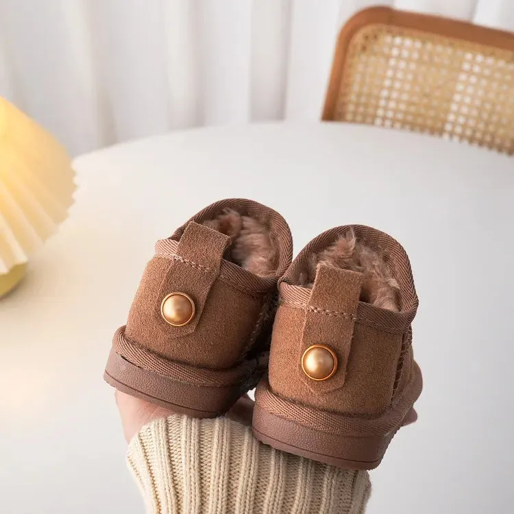 Cozy Toddler Winter Boots with Bow Accent