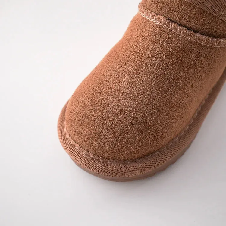 Cozy Toddler Winter Boots with Bow Accent