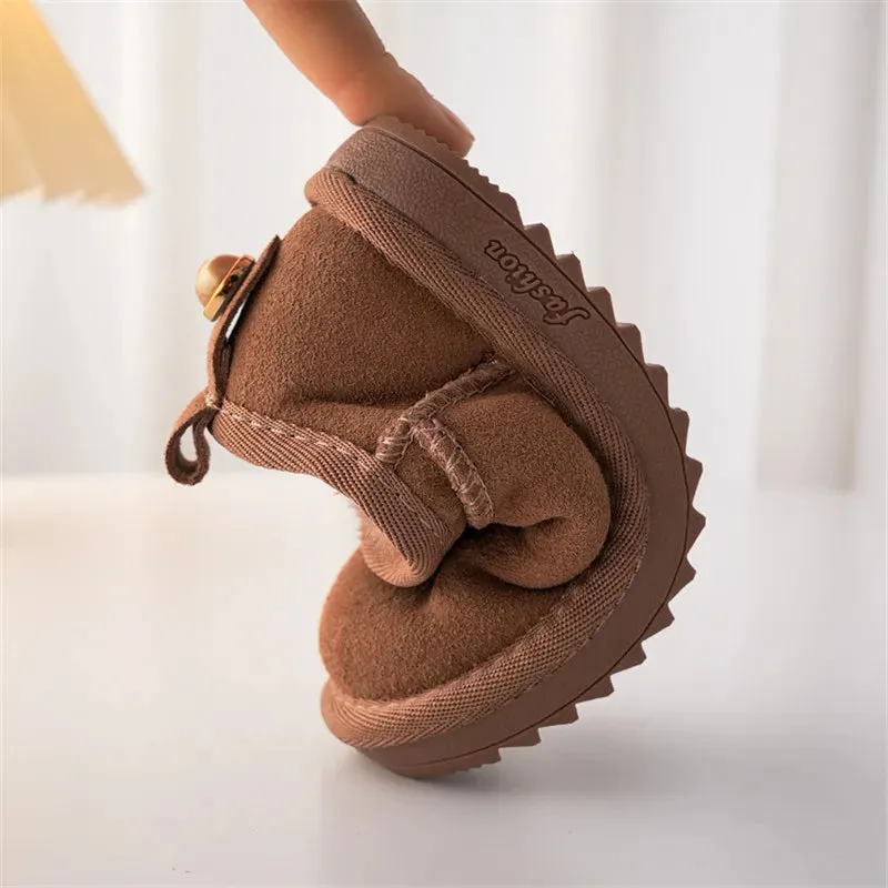 Cozy Toddler Winter Boots with Bow Accent