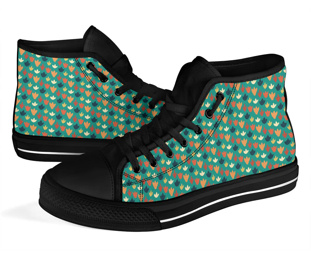 Dino Footprints - Dinosaur High Top Shoes