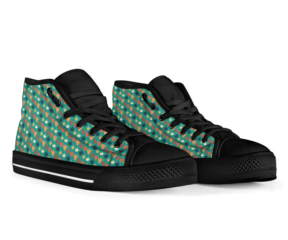 Dino Footprints - Dinosaur High Top Shoes