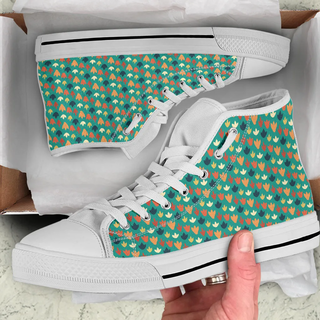 Dino Footprints - Dinosaur High Top Shoes