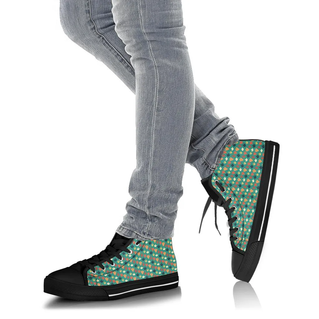 Dino Footprints - Dinosaur High Top Shoes