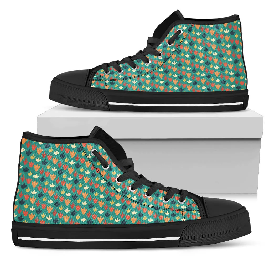 Dino Footprints - Dinosaur High Top Shoes