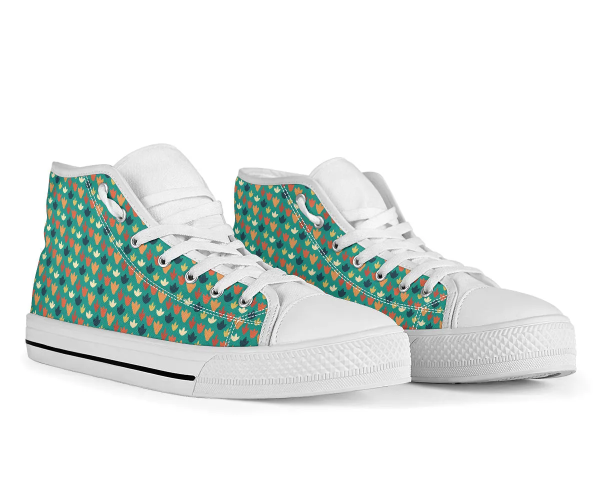 Dino Footprints - Dinosaur High Top Shoes