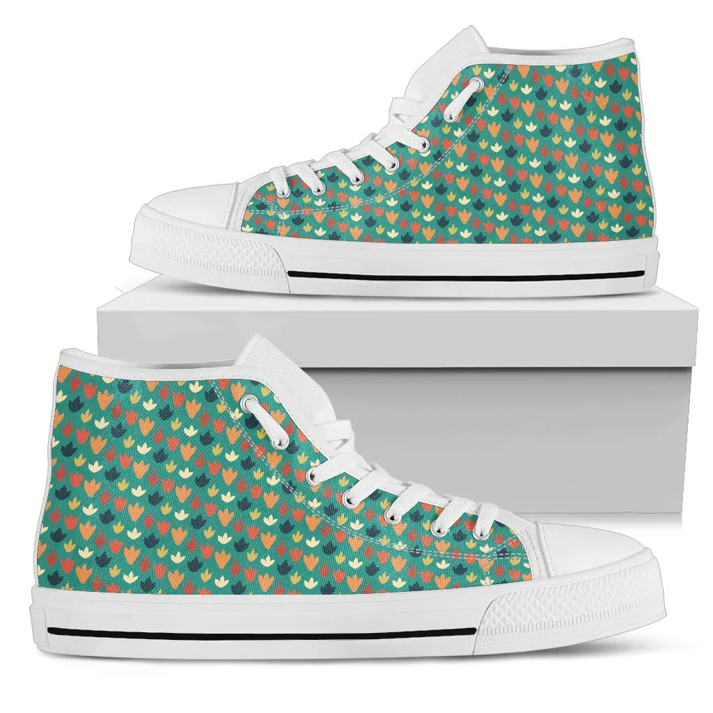 Dino Footprints - Dinosaur High Top Shoes