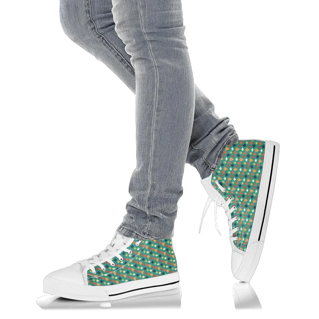 Dino Footprints - Dinosaur High Top Shoes