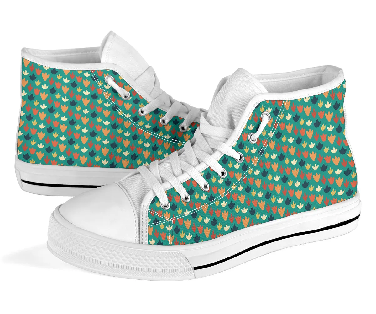 Dino Footprints - Dinosaur High Top Shoes