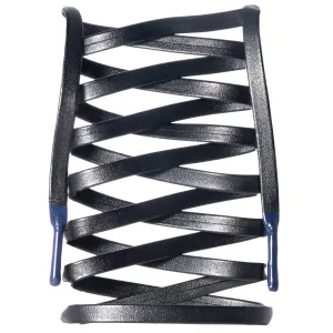 Flat Synthetic Leather Shoelaces w/ Silicone
