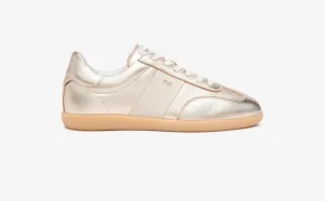 Gold leather  retro sneakers
