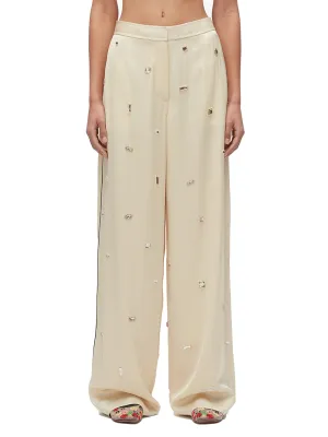 Halo Embroidered PJ Pants (Champagne)