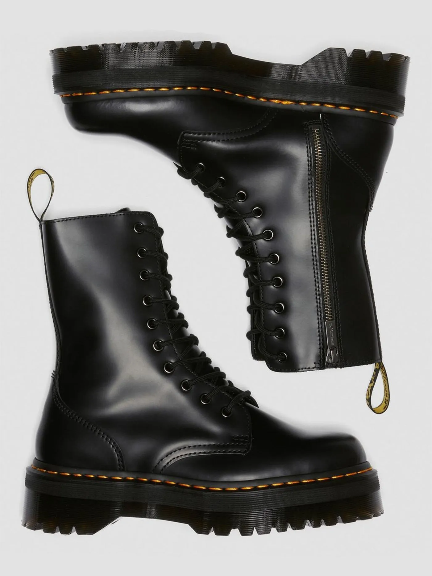 Jadon Hi Polished Smooth Black Boots