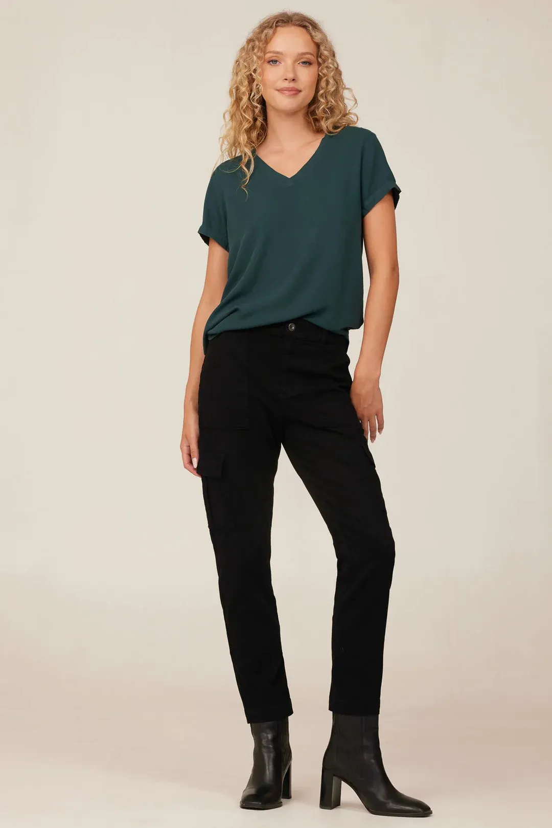 Jenna Cargo Trouser - Black