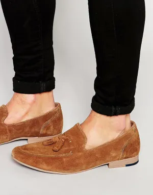 KG By Kurt Geiger Denton Tassle Loafers In Suede