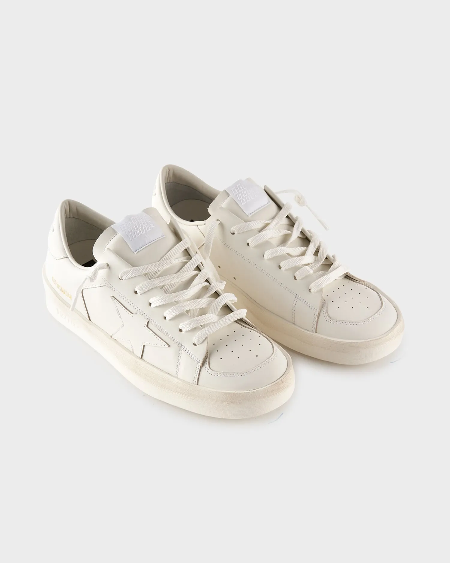 Optic White Stardan Leather Sneakers