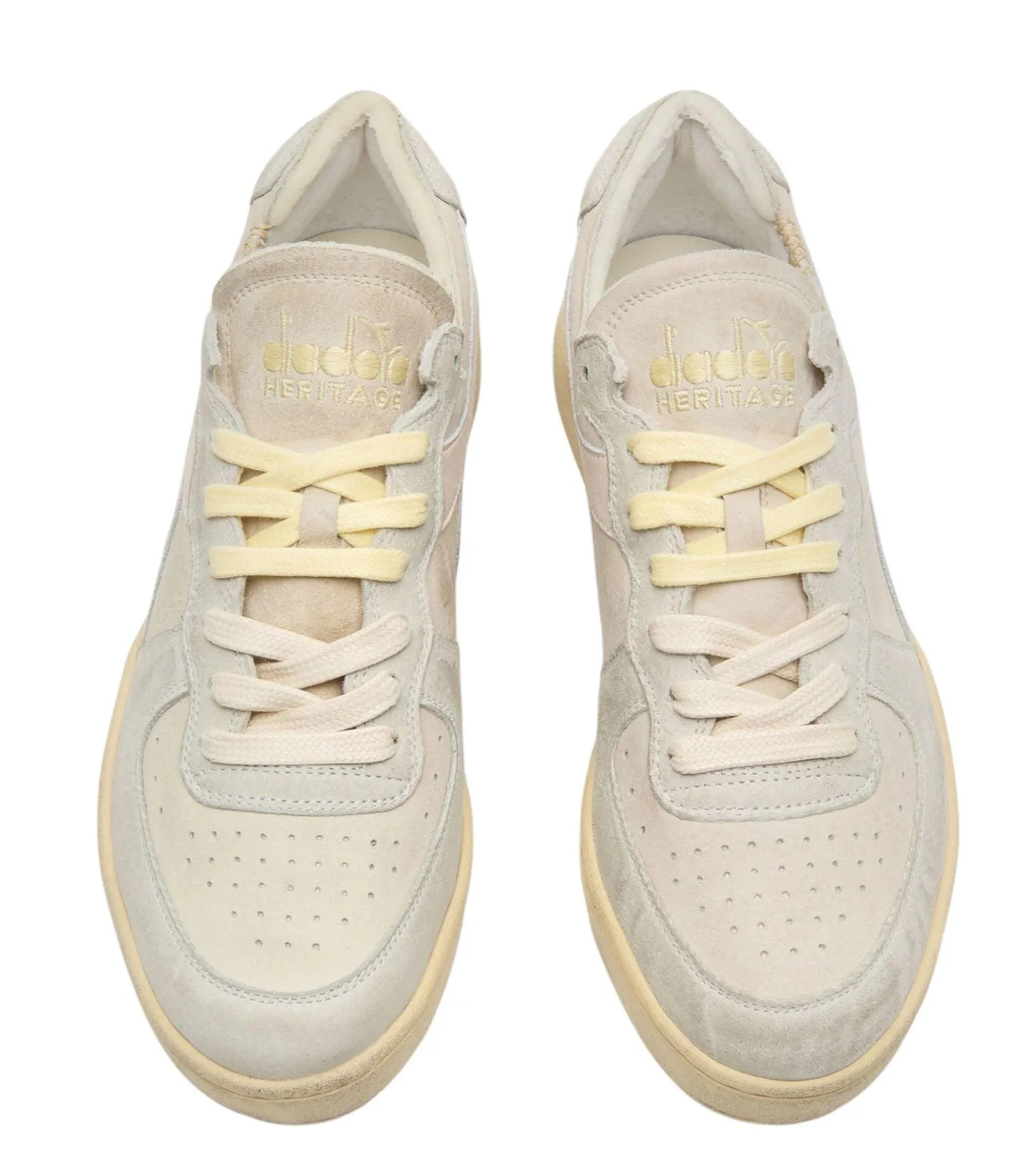Scarpe MI Basket Row Cut Pigskin Used Beige Olio di Mandorla Donna
