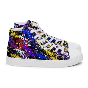 Sixty Eight 93 Logo Red Drip #1 Men's High Top Shoes