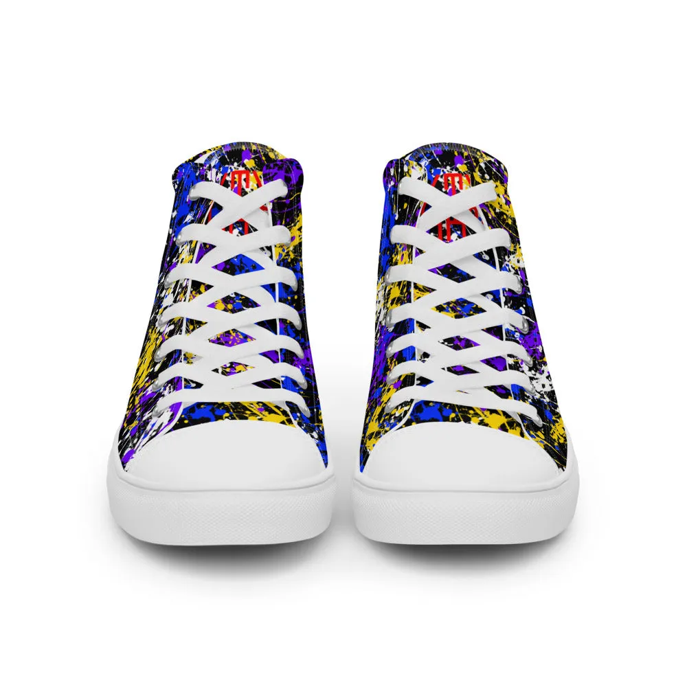 Sixty Eight 93 Logo Red Drip #1 Men's High Top Shoes