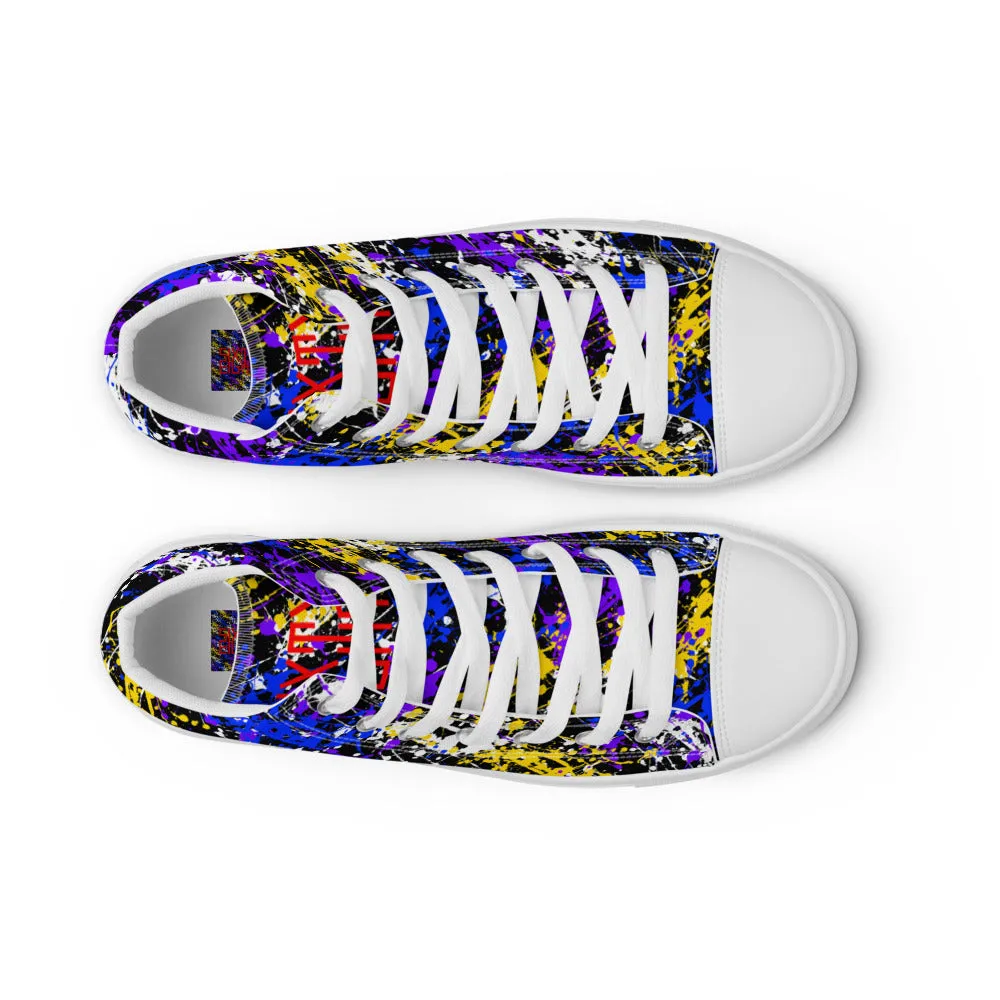 Sixty Eight 93 Logo Red Drip #1 Men's High Top Shoes
