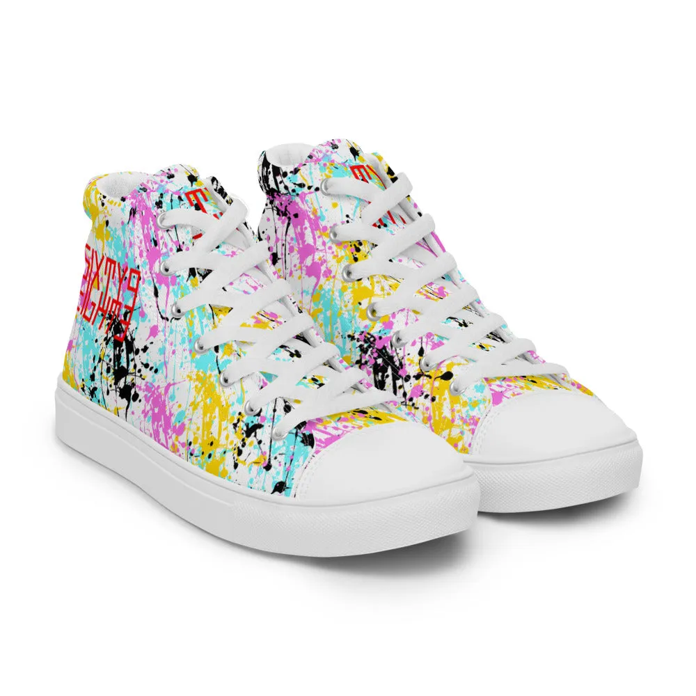 Sixty Eight 93 Logo Red Drip #13 Women's High Top Shoes
