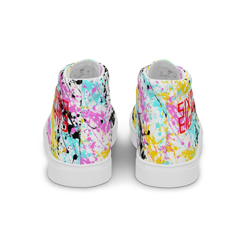 Sixty Eight 93 Logo Red Drip #13 Women's High Top Shoes