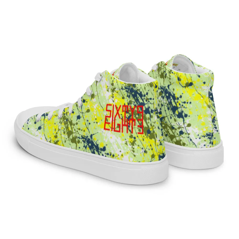 Sixty Eight 93 Logo Red Drip #16 Women's High Top Shoes