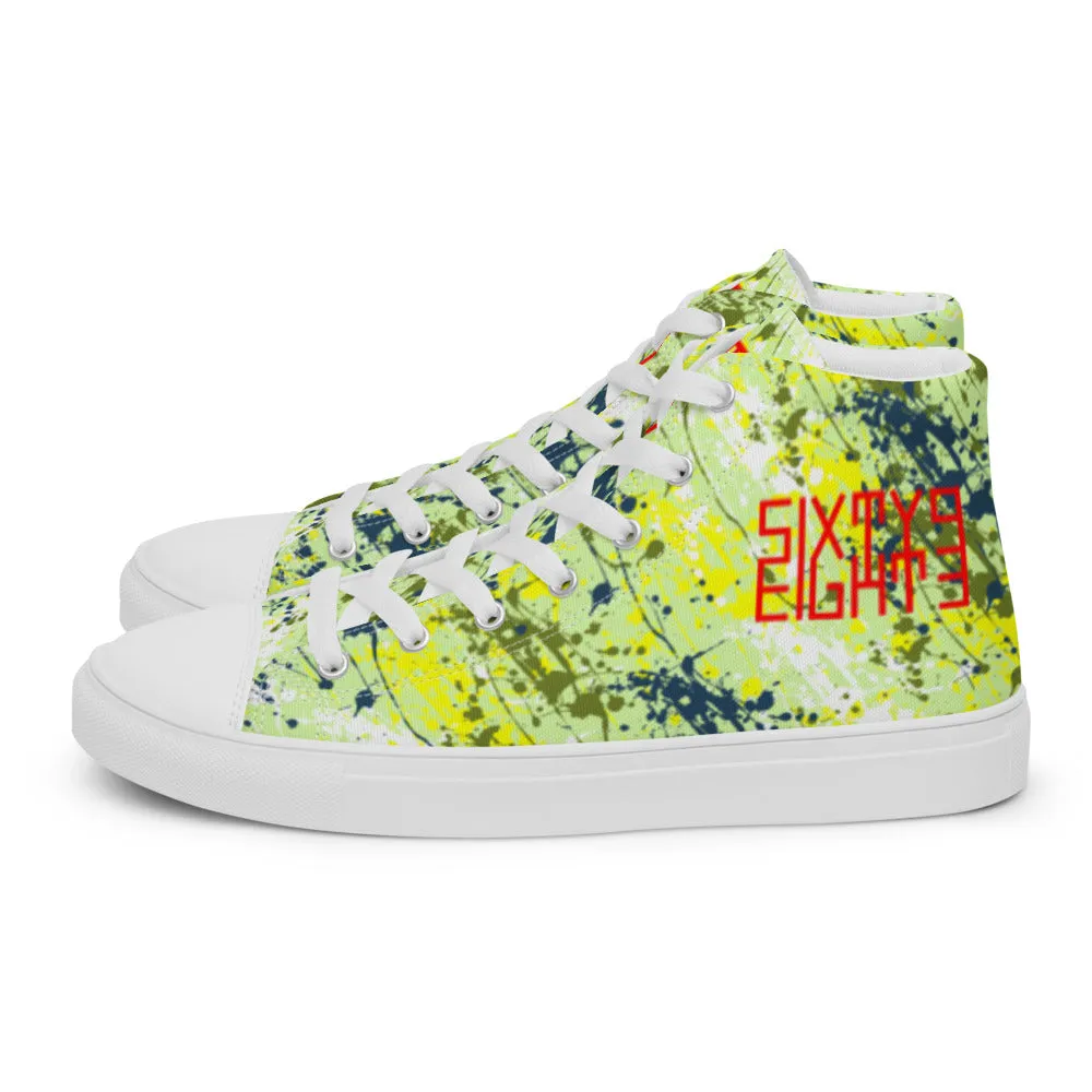 Sixty Eight 93 Logo Red Drip #16 Women's High Top Shoes