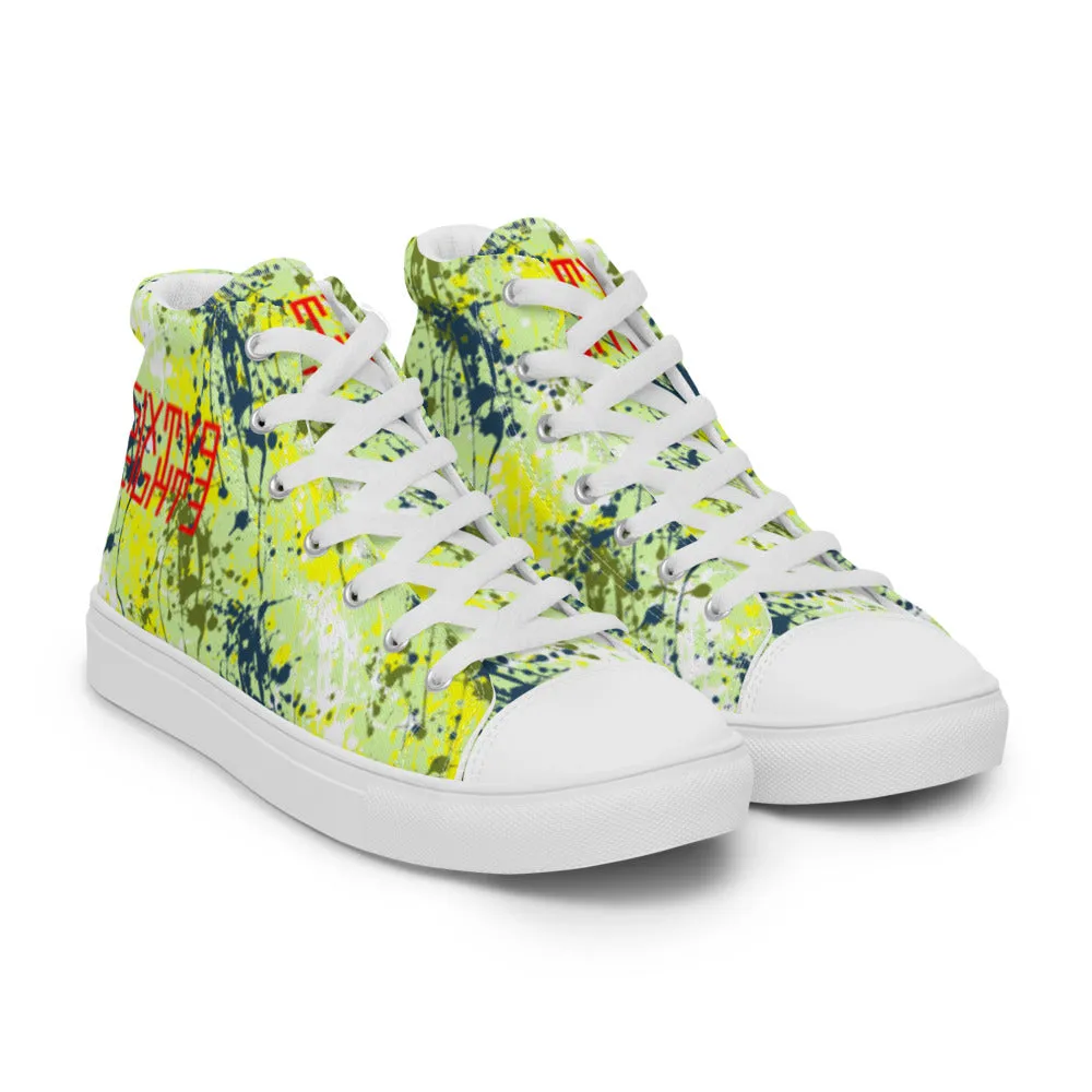 Sixty Eight 93 Logo Red Drip #16 Women's High Top Shoes