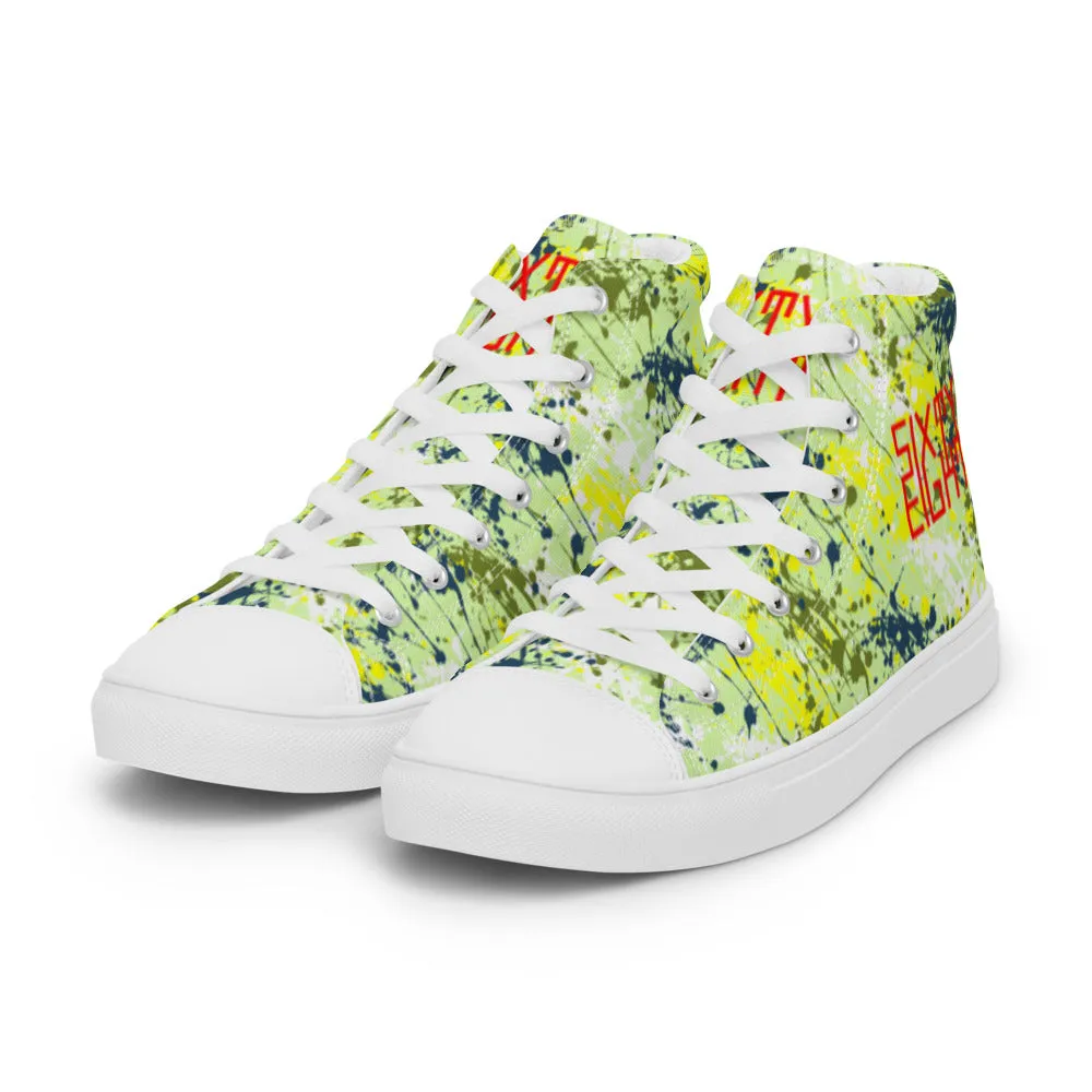 Sixty Eight 93 Logo Red Drip #16 Women's High Top Shoes