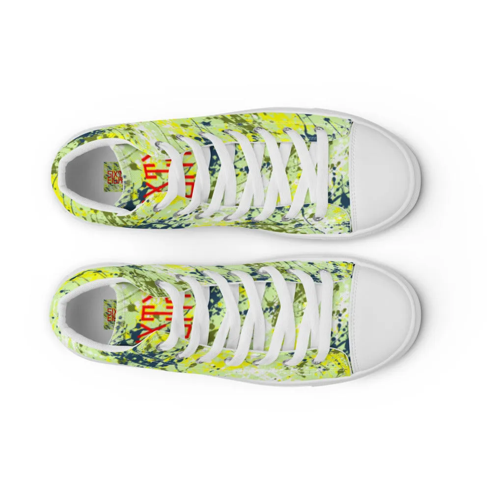 Sixty Eight 93 Logo Red Drip #16 Women's High Top Shoes