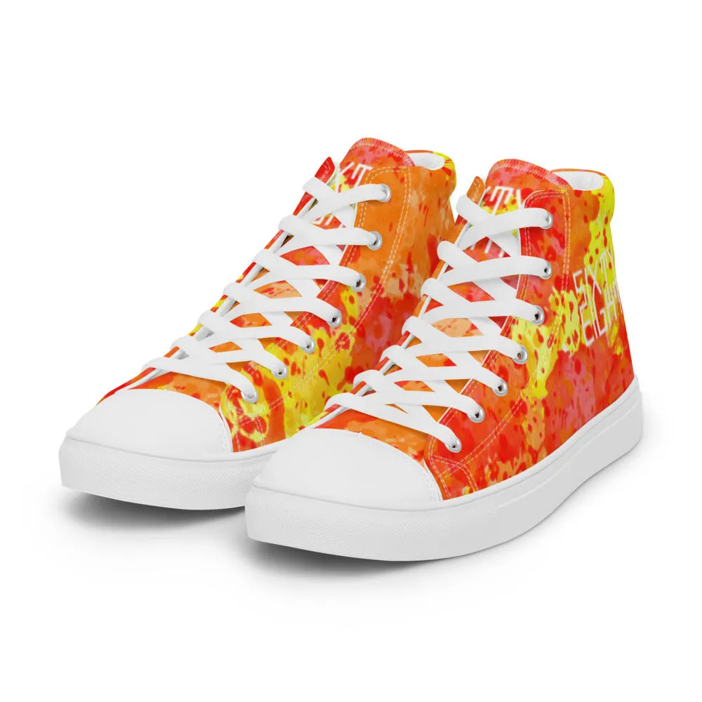 Sixty Eight 93 Logo White Sunburst Women's High Top Shoes