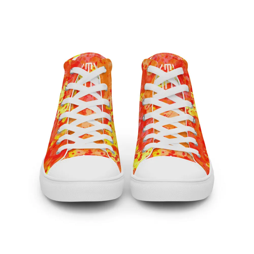 Sixty Eight 93 Logo White Sunburst Women's High Top Shoes