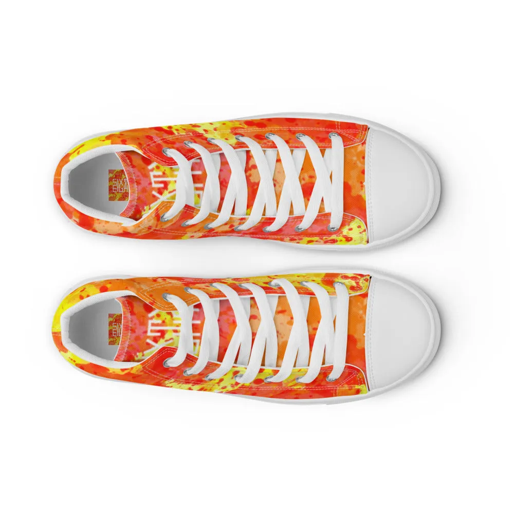 Sixty Eight 93 Logo White Sunburst Women's High Top Shoes