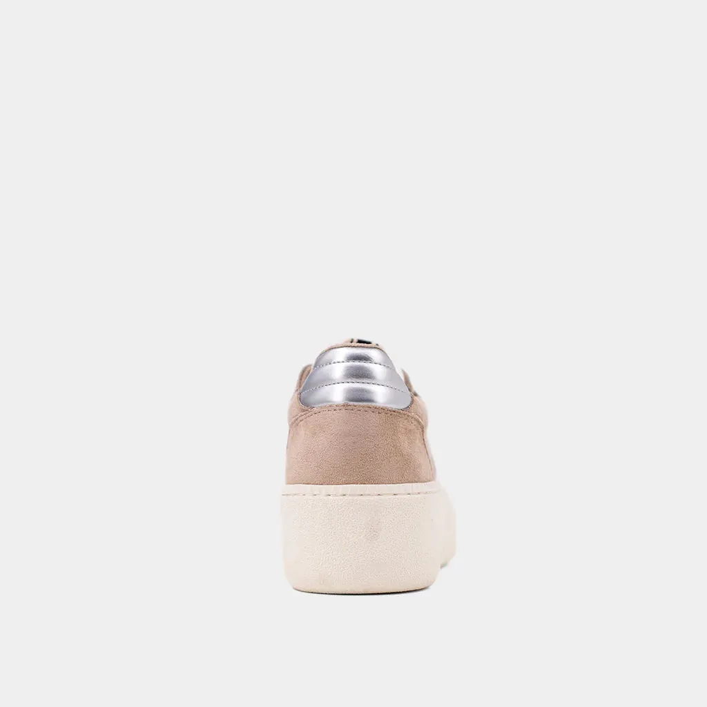 THE STACEY PLATFORM SNEAKERS - BEIGE