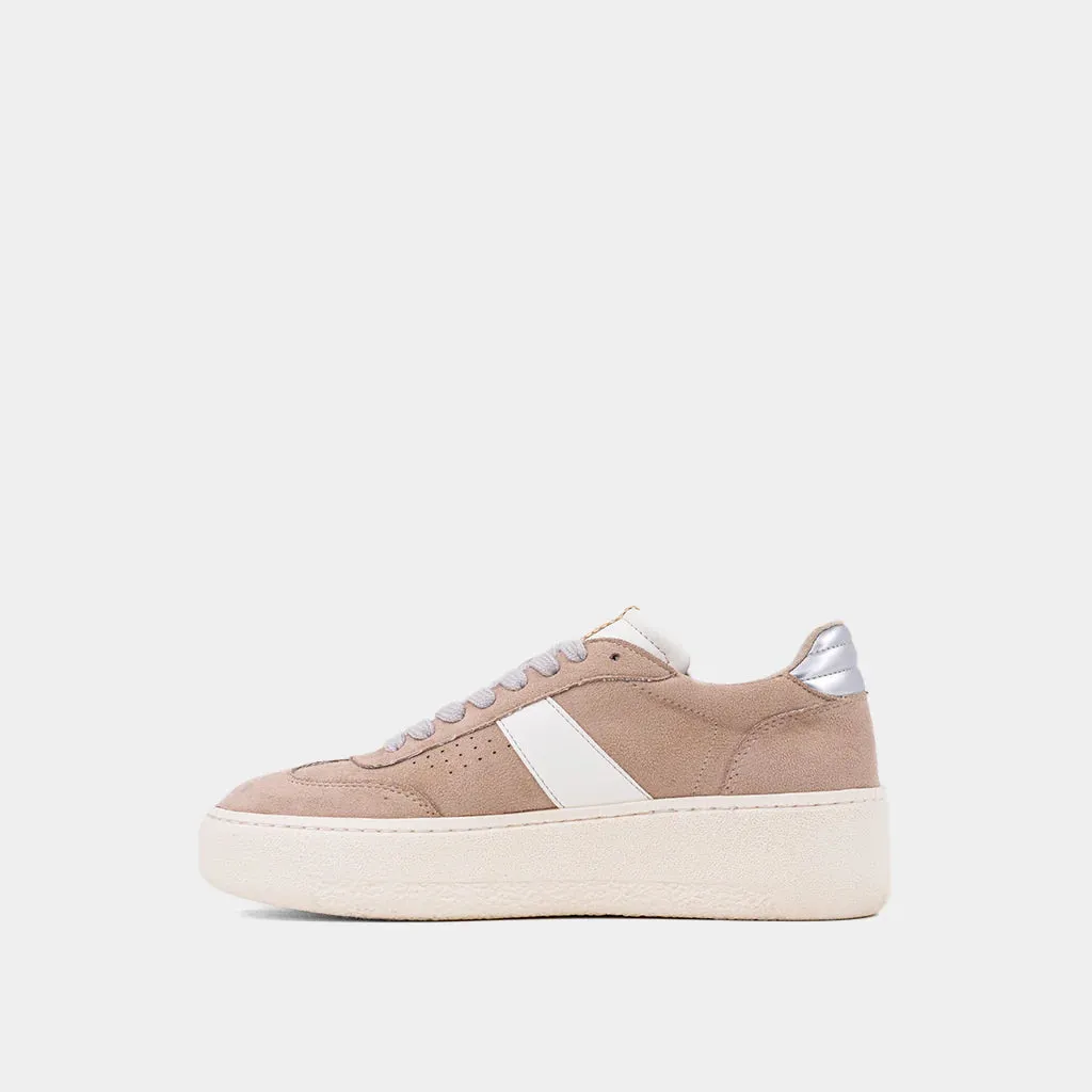 THE STACEY PLATFORM SNEAKERS - BEIGE