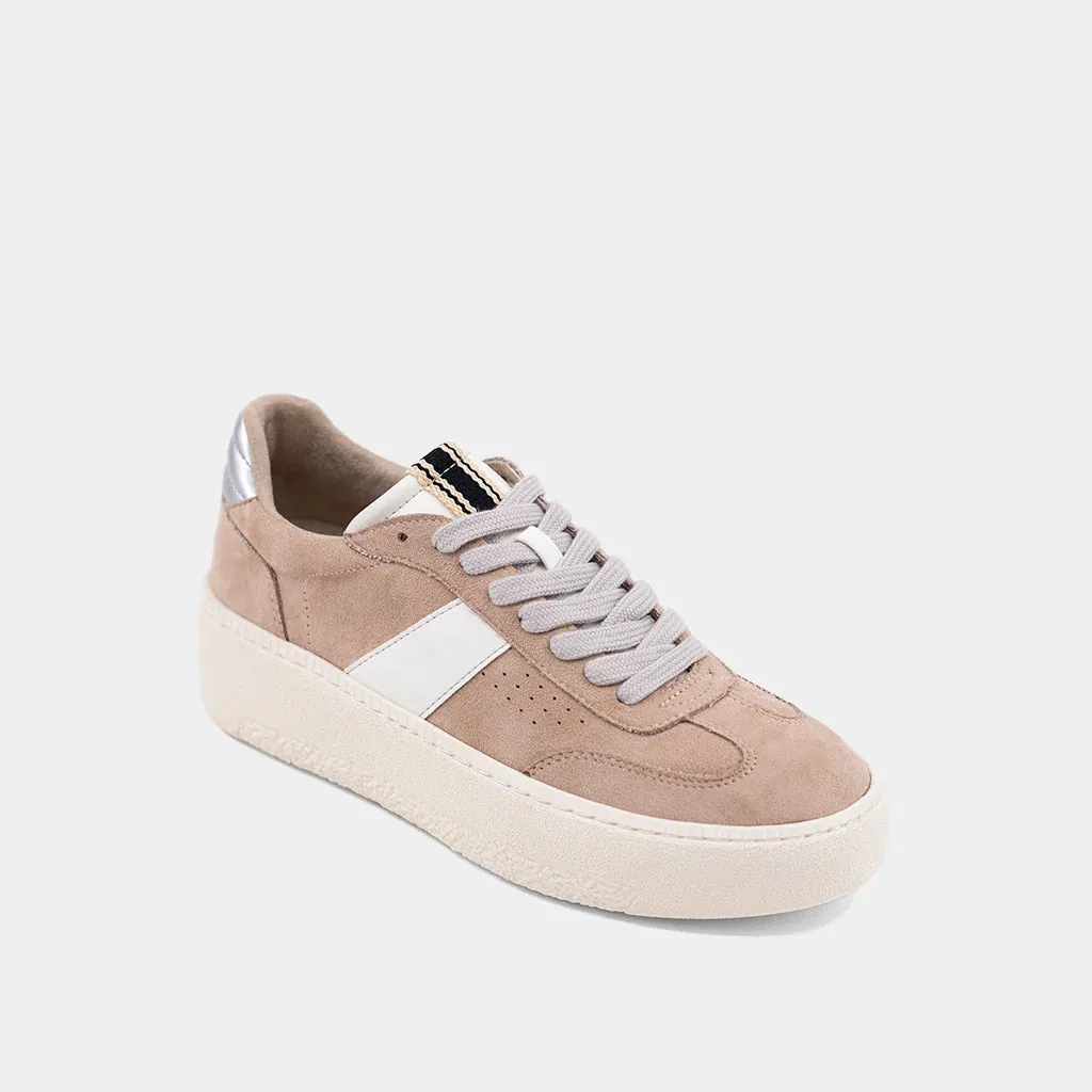 THE STACEY PLATFORM SNEAKERS - BEIGE