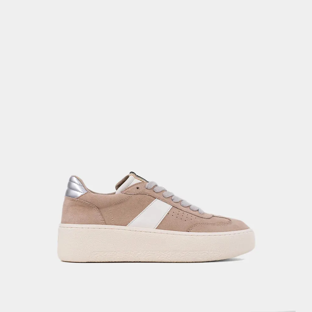 THE STACEY PLATFORM SNEAKERS - BEIGE