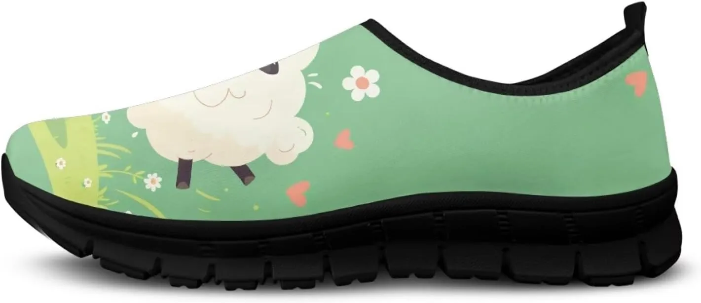 Women's Walking Travel Shoes Slip On Microfiber Casual Loafers Lightweight Comfort Fashion SneakerBlack Sole