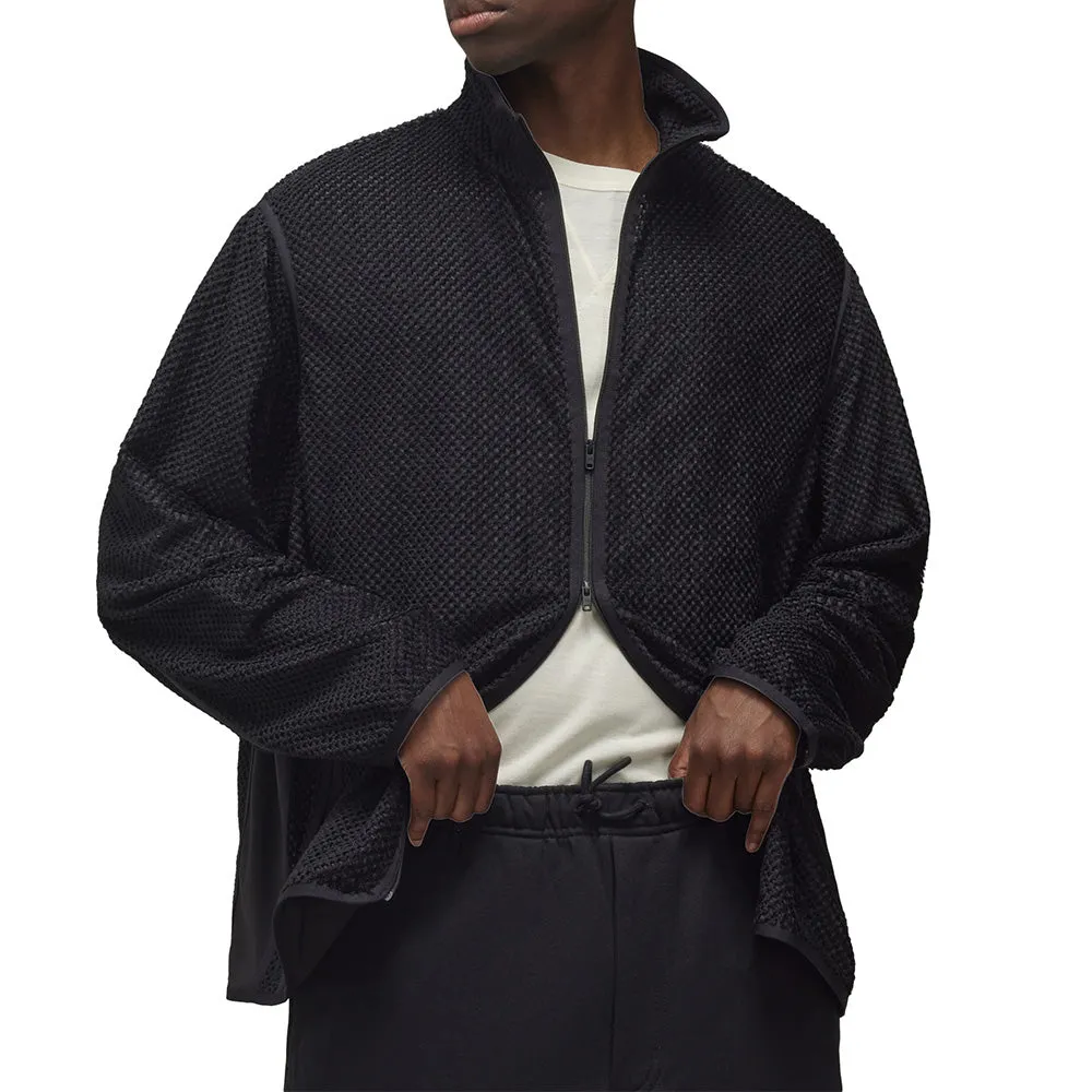 Y-3 WAFFLE WARP KNIT TRACK JACKET / BLACK (MEN)