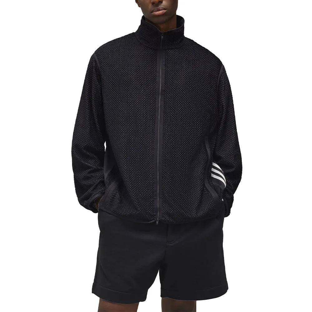 Y-3 WAFFLE WARP KNIT TRACK JACKET / BLACK (MEN)