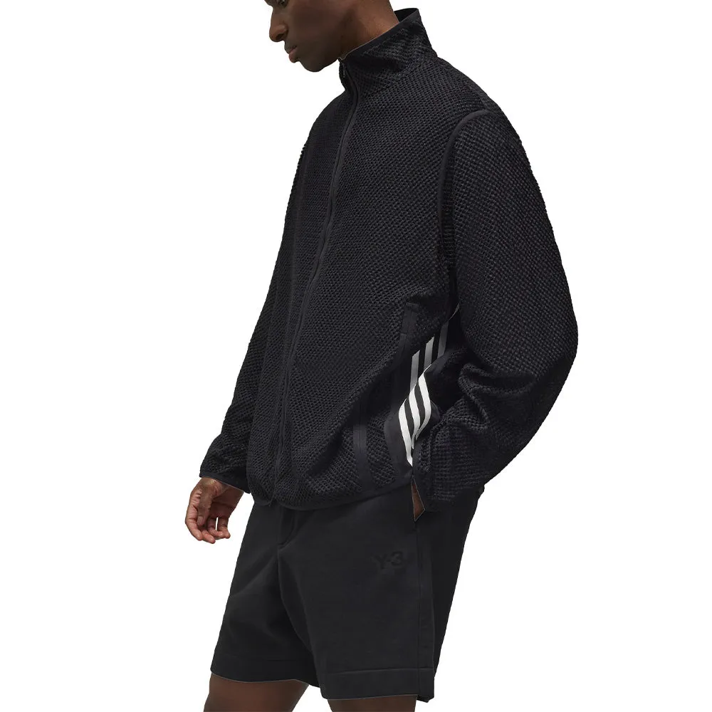 Y-3 WAFFLE WARP KNIT TRACK JACKET / BLACK (MEN)